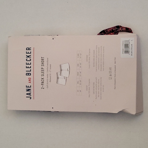 Women's Jane and Bleecker 2-Pack Sleep Shorts - Picture 2 of 3